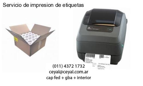 Servicio de impresion de etiquetas