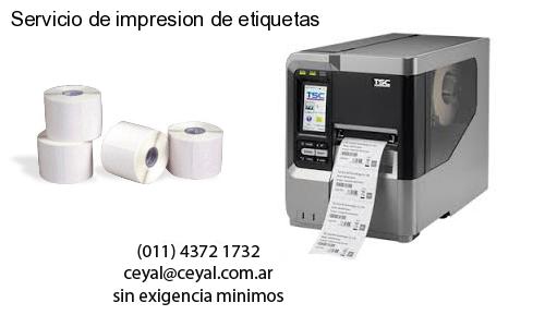 Servicio de impresion de etiquetas