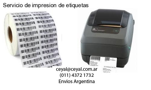 Servicio de impresion de etiquetas