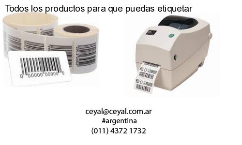 Todos los productos para que puedas etiquetar