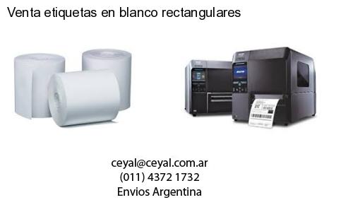 Venta etiquetas en blanco rectangulares