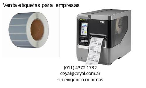 Venta etiquetas para  empresas