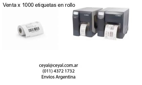 Venta x 1000 etiquetas en rollo