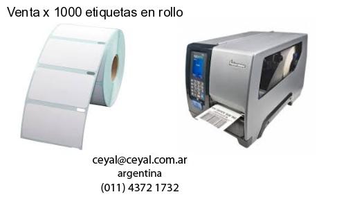 Venta x 1000 etiquetas en rollo