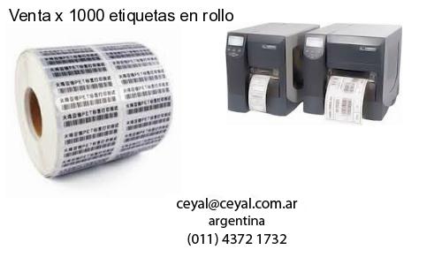 Venta x 1000 etiquetas en rollo