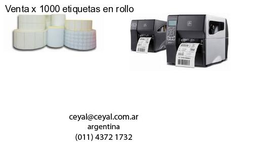 Venta x 1000 etiquetas en rollo