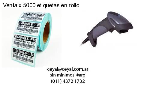 Venta x 5000 etiquetas en rollo