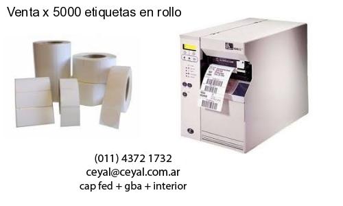 Venta x 5000 etiquetas en rollo