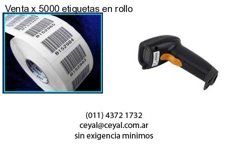 Venta x 5000 etiquetas en rollo