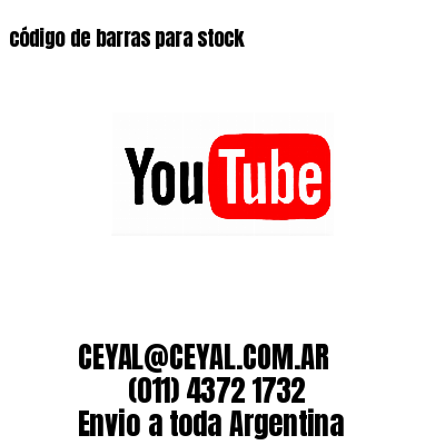 código de barras para stock 