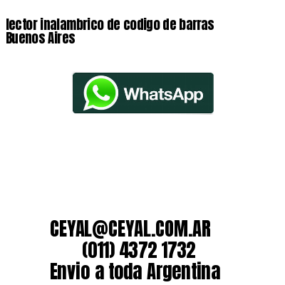 lector inalambrico de codigo de barras Buenos Aires