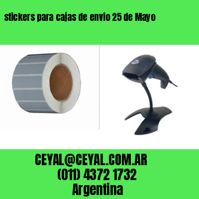 stickers para cajas de envio 25 de Mayo