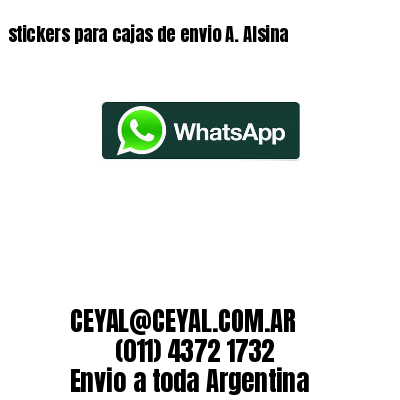 stickers para cajas de envio A. Alsina