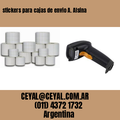 stickers para cajas de envio A. Alsina