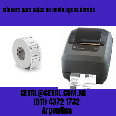 stickers para cajas de envio Aguas Verdes