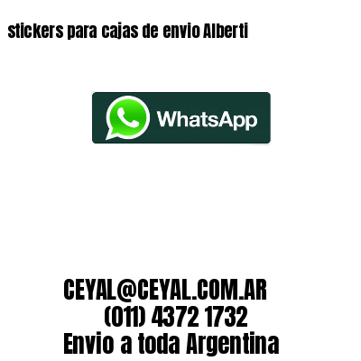 stickers para cajas de envio Alberti