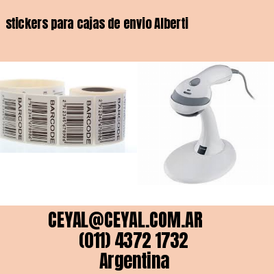 stickers para cajas de envio Alberti