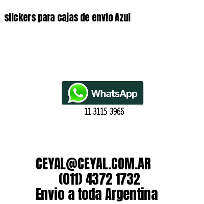 stickers para cajas de envio Azul