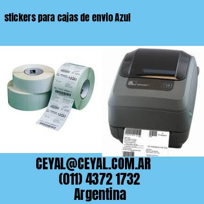 stickers para cajas de envio Azul