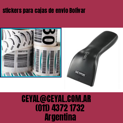 stickers para cajas de envio Bolívar