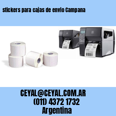 stickers para cajas de envio Campana