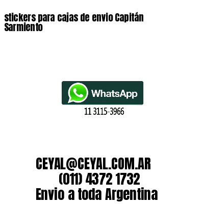 stickers para cajas de envio Capitán Sarmiento