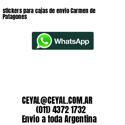 stickers para cajas de envio Carmen de Patagones