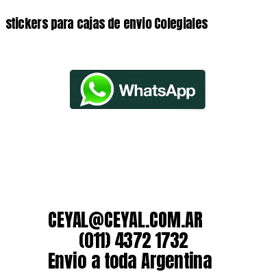 stickers para cajas de envio Colegiales