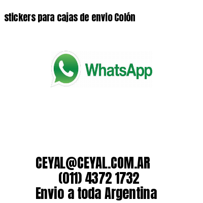 stickers para cajas de envio Colón