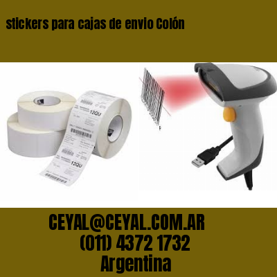 stickers para cajas de envio Colón