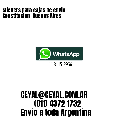 stickers para cajas de envio Constitucion  Buenos Aires