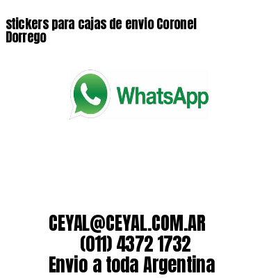 stickers para cajas de envio Coronel Dorrego