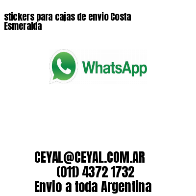 stickers para cajas de envio Costa Esmeralda