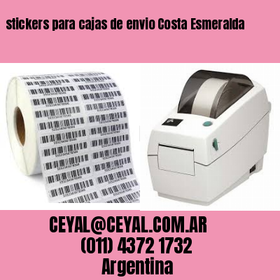 stickers para cajas de envio Costa Esmeralda