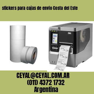 stickers para cajas de envio Costa del Este