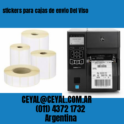 stickers para cajas de envio Del Viso