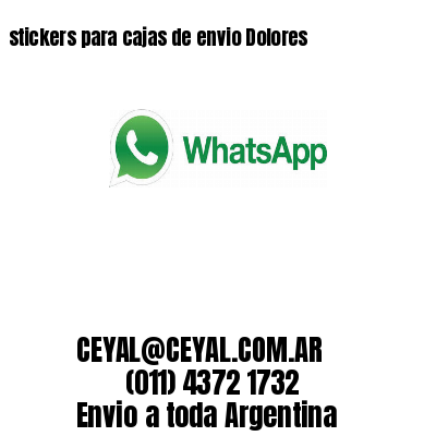 stickers para cajas de envio Dolores