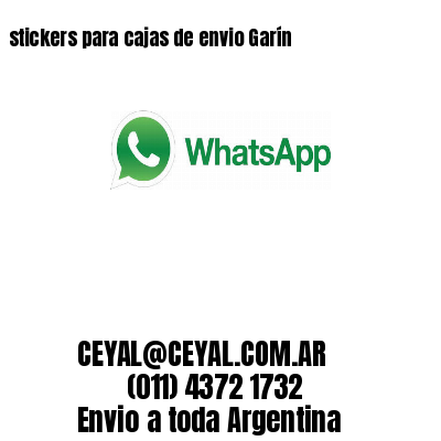 stickers para cajas de envio Garín