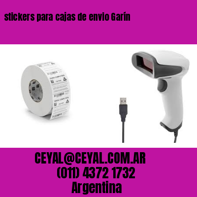 stickers para cajas de envio Garín