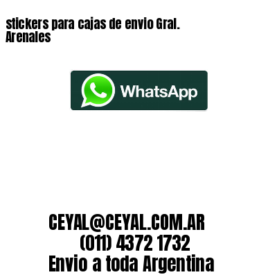 stickers para cajas de envio Gral. Arenales