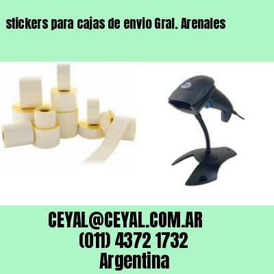 stickers para cajas de envio Gral. Arenales