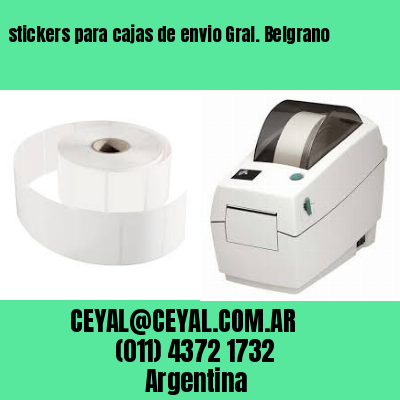 stickers para cajas de envio Gral. Belgrano