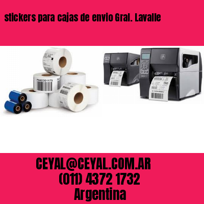 stickers para cajas de envio Gral. Lavalle