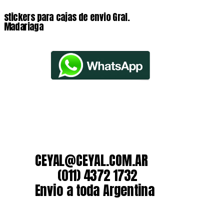 stickers para cajas de envio Gral. Madariaga