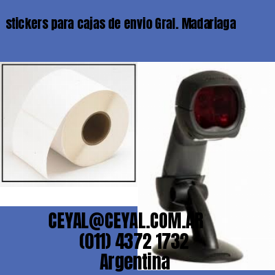 stickers para cajas de envio Gral. Madariaga