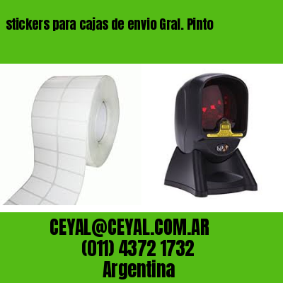 stickers para cajas de envio Gral. Pinto