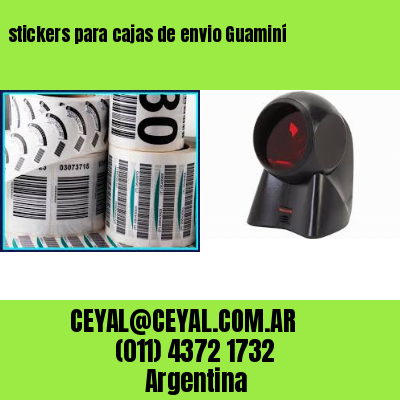 stickers para cajas de envio Guaminí