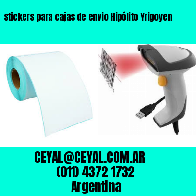 stickers para cajas de envio Hipólito Yrigoyen