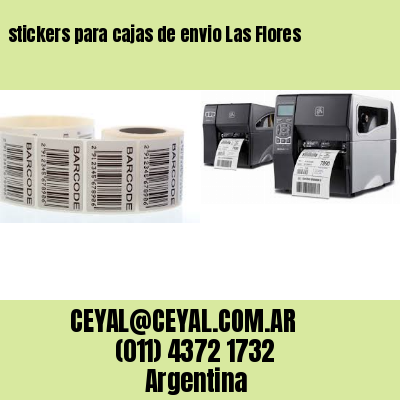 stickers para cajas de envio Las Flores