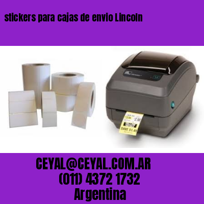 stickers para cajas de envio Lincoln
